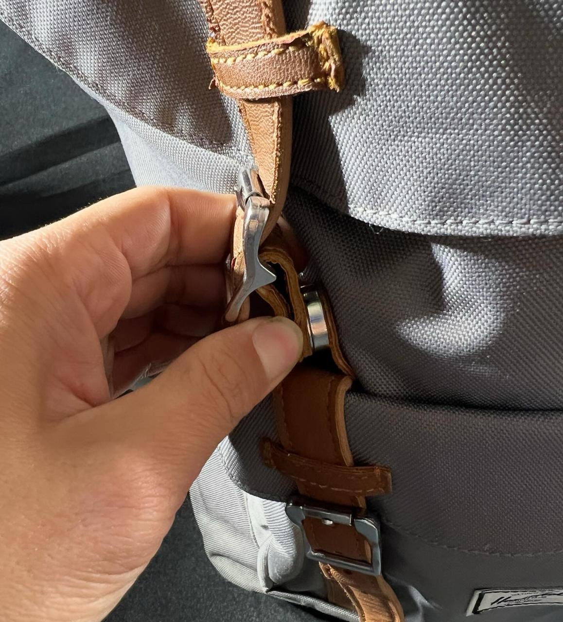 Original Herschel Branded Leather Strips Laptop Backpack