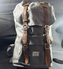 Original Herschel Branded Leather Strips Laptop Backpack