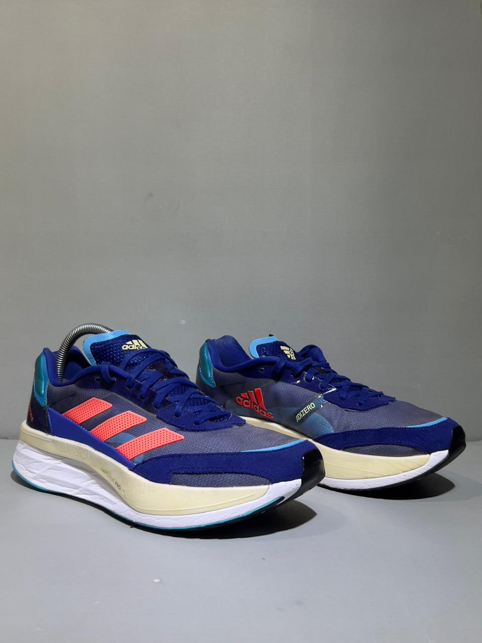 Adidas Adizero Boston 10 2021 Model Lightweight Branded Running Shoes