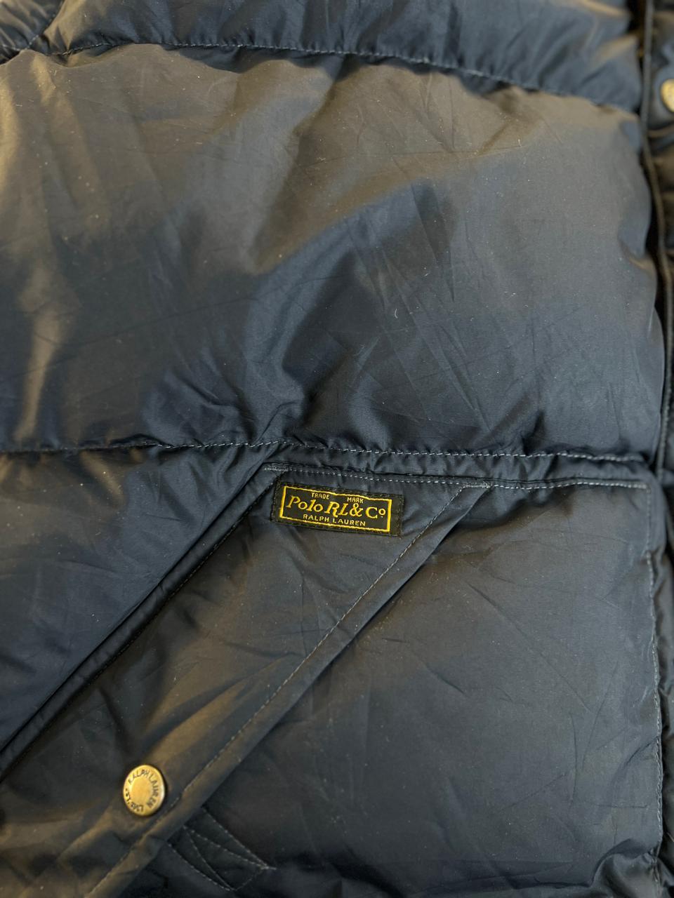 Original Polo Leather Strips Lightweight Branded Down Sleeveless Jacket