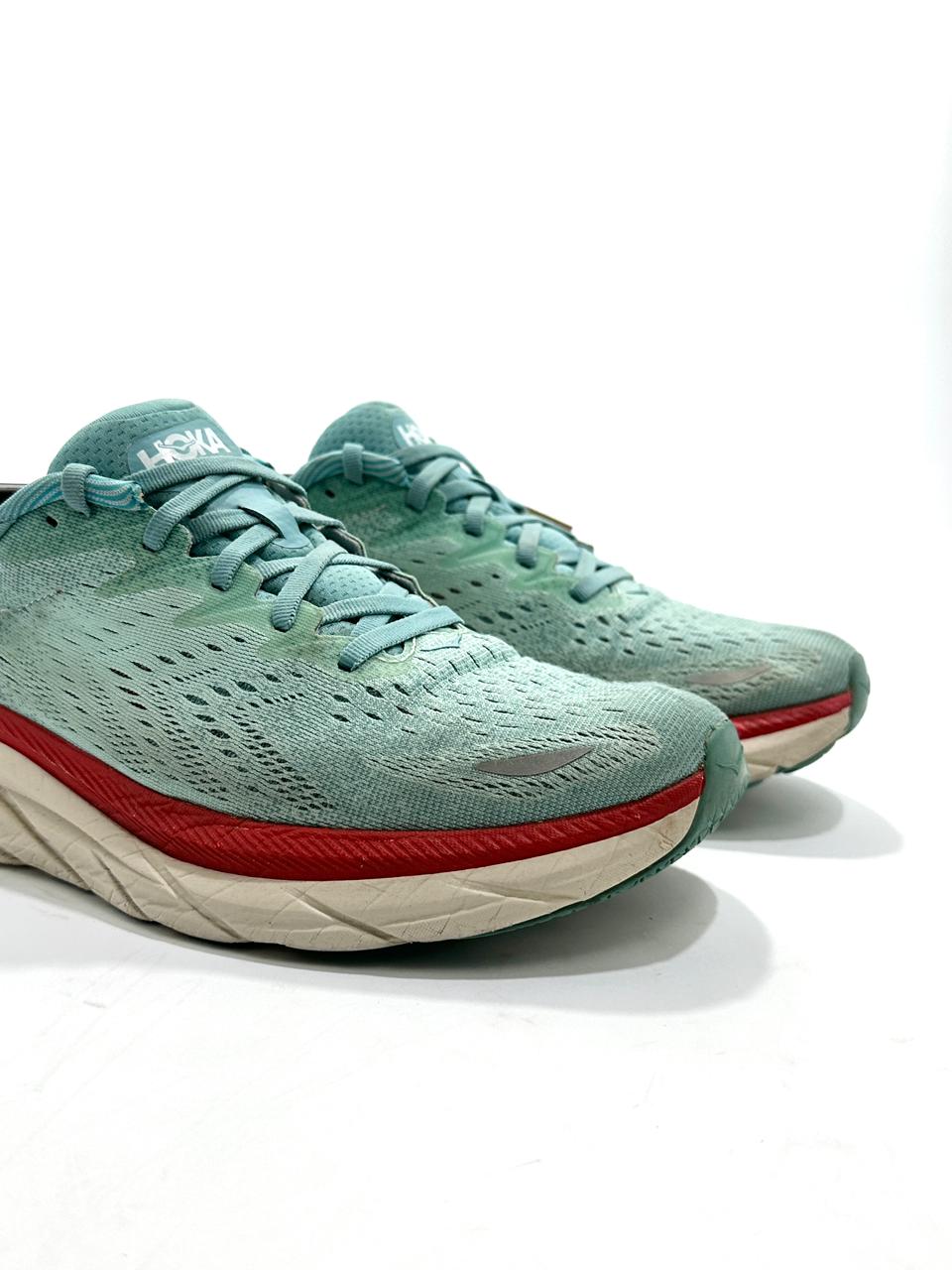 Hoka Clifton 8 Light Green Branded Running and Medicated Soft Shoes