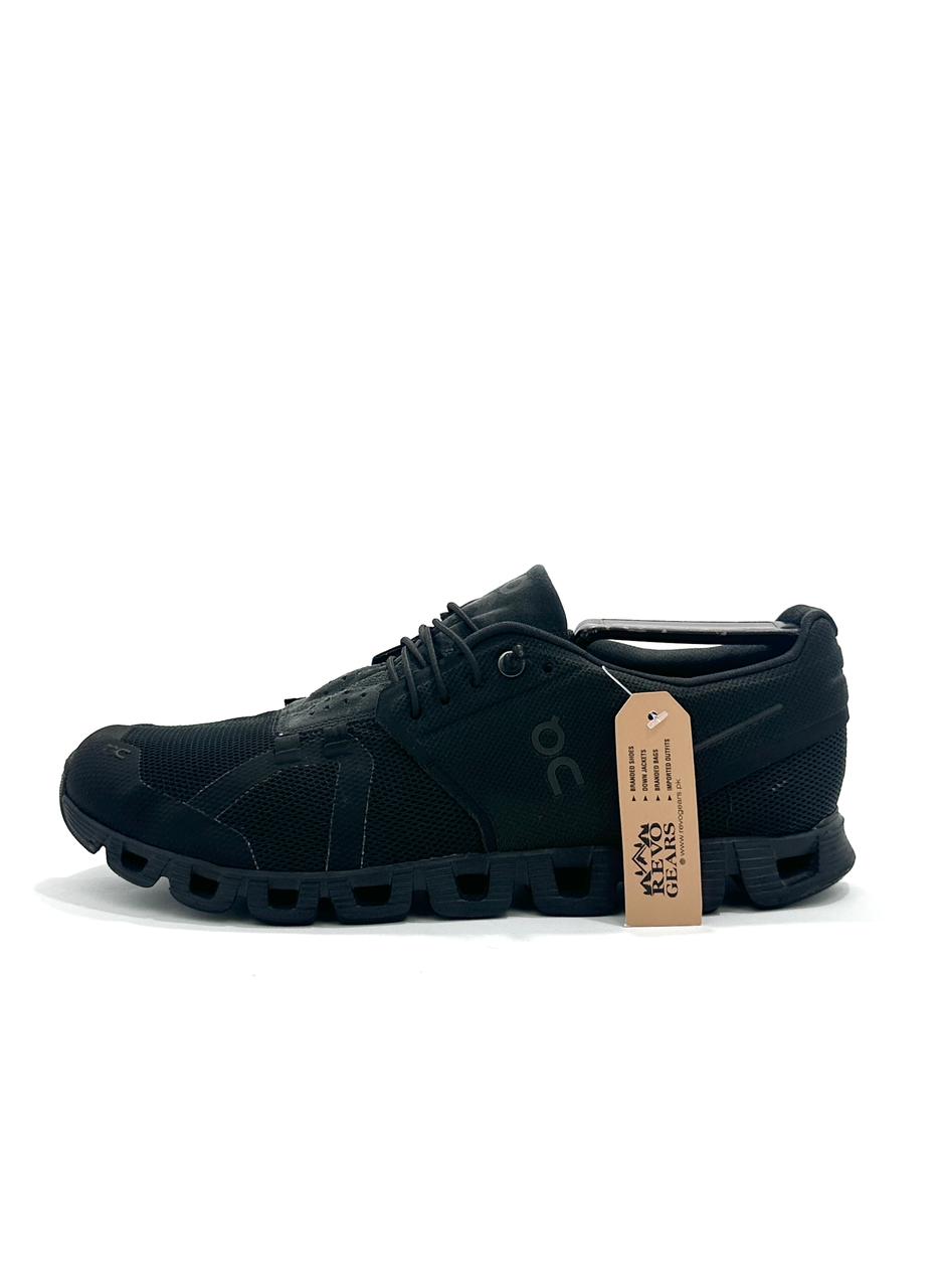 On Cloud 5 Black Lightweight Branded Running Shoes
