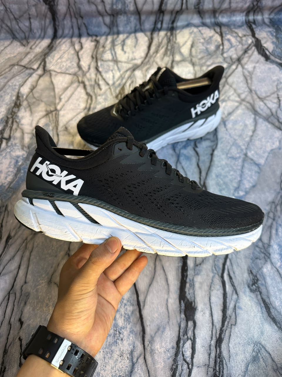 Hoka Clifton 7 Branded Running Shoes