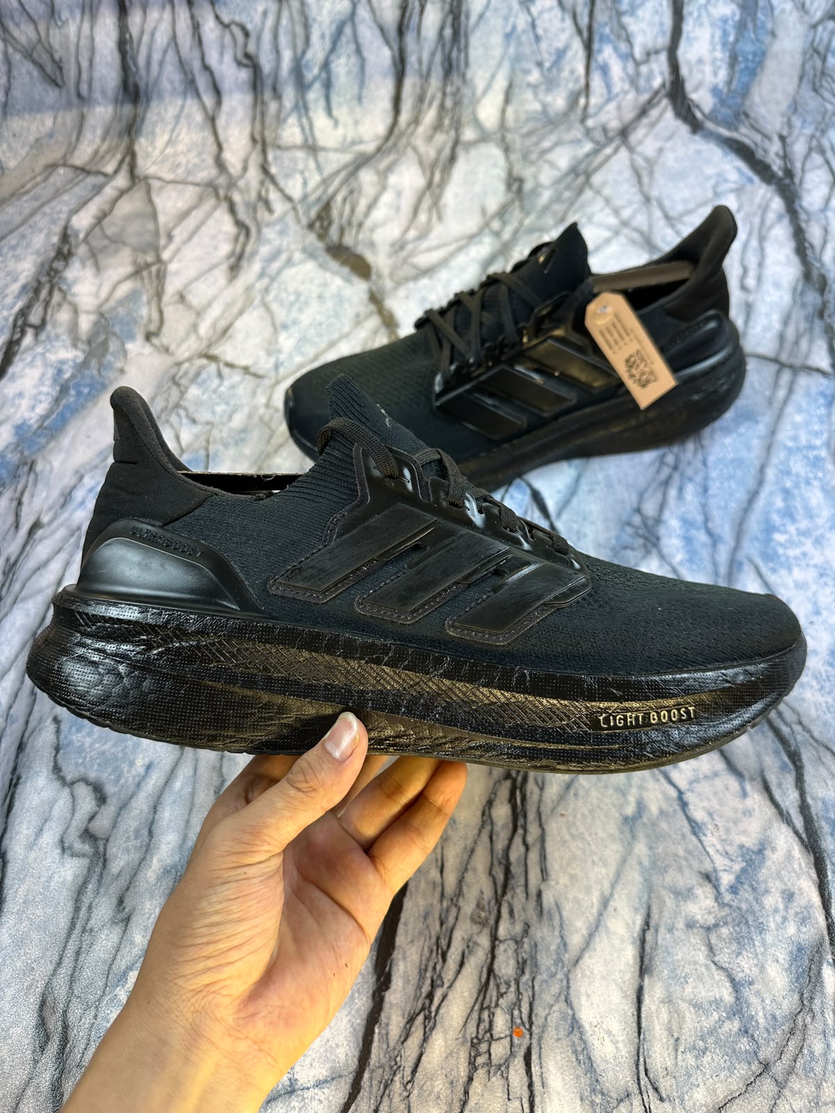 Adidas Ultraboost Black Lightweight Branded Running Shoes