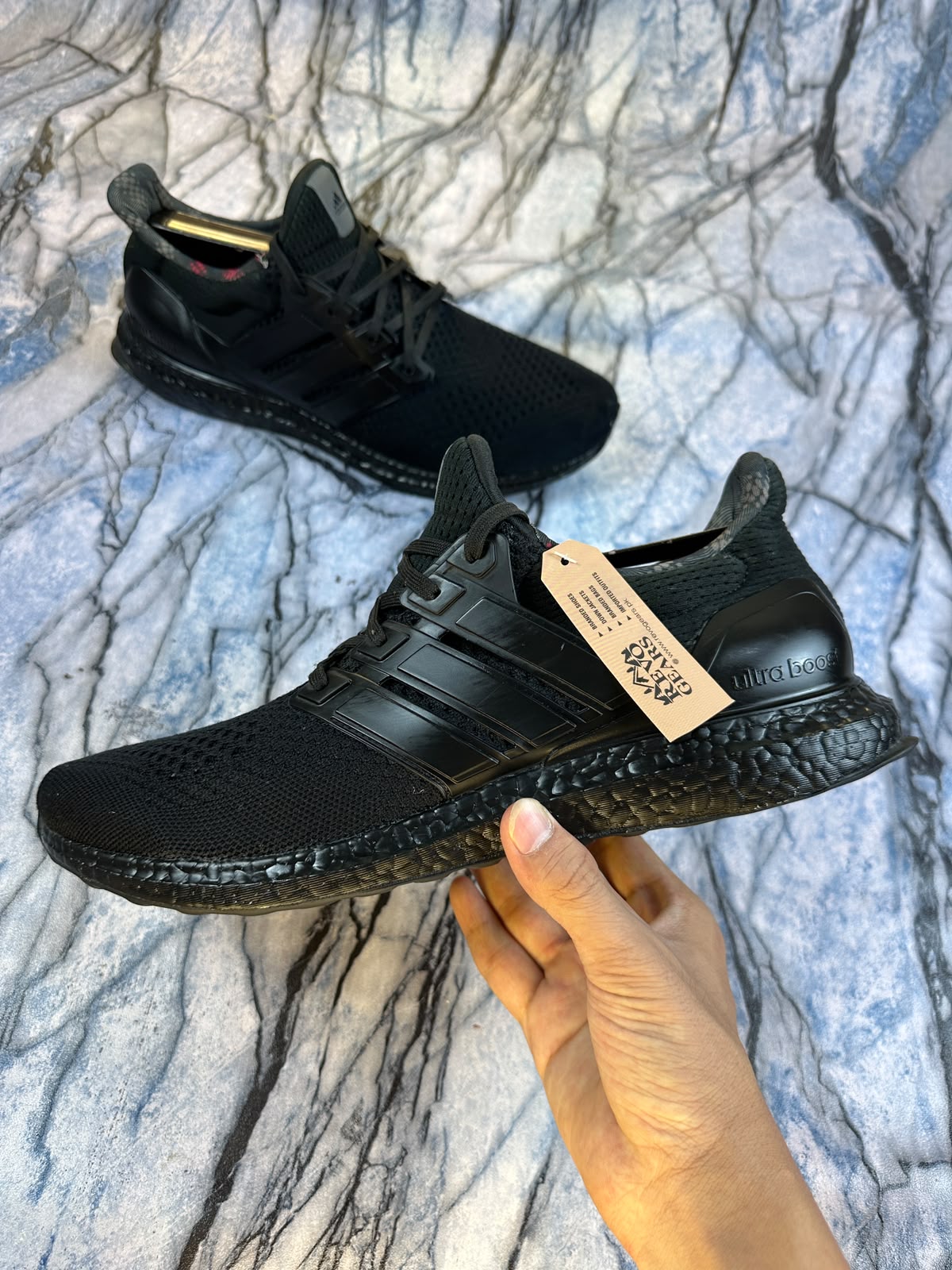 Adidas Black Ultraboost Lightweight Branded Running Shoes