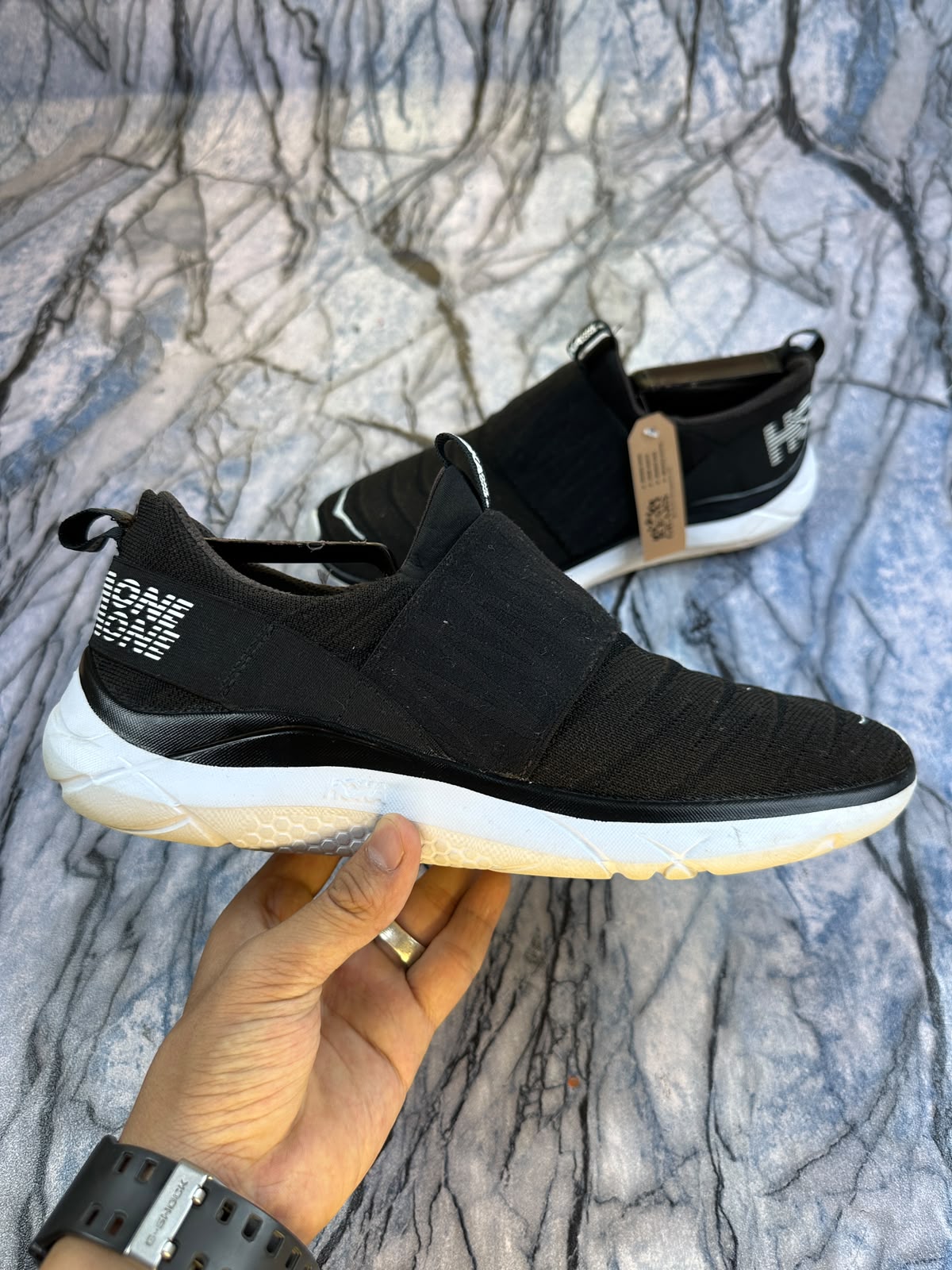 Hoka Laceless Branded Shoes