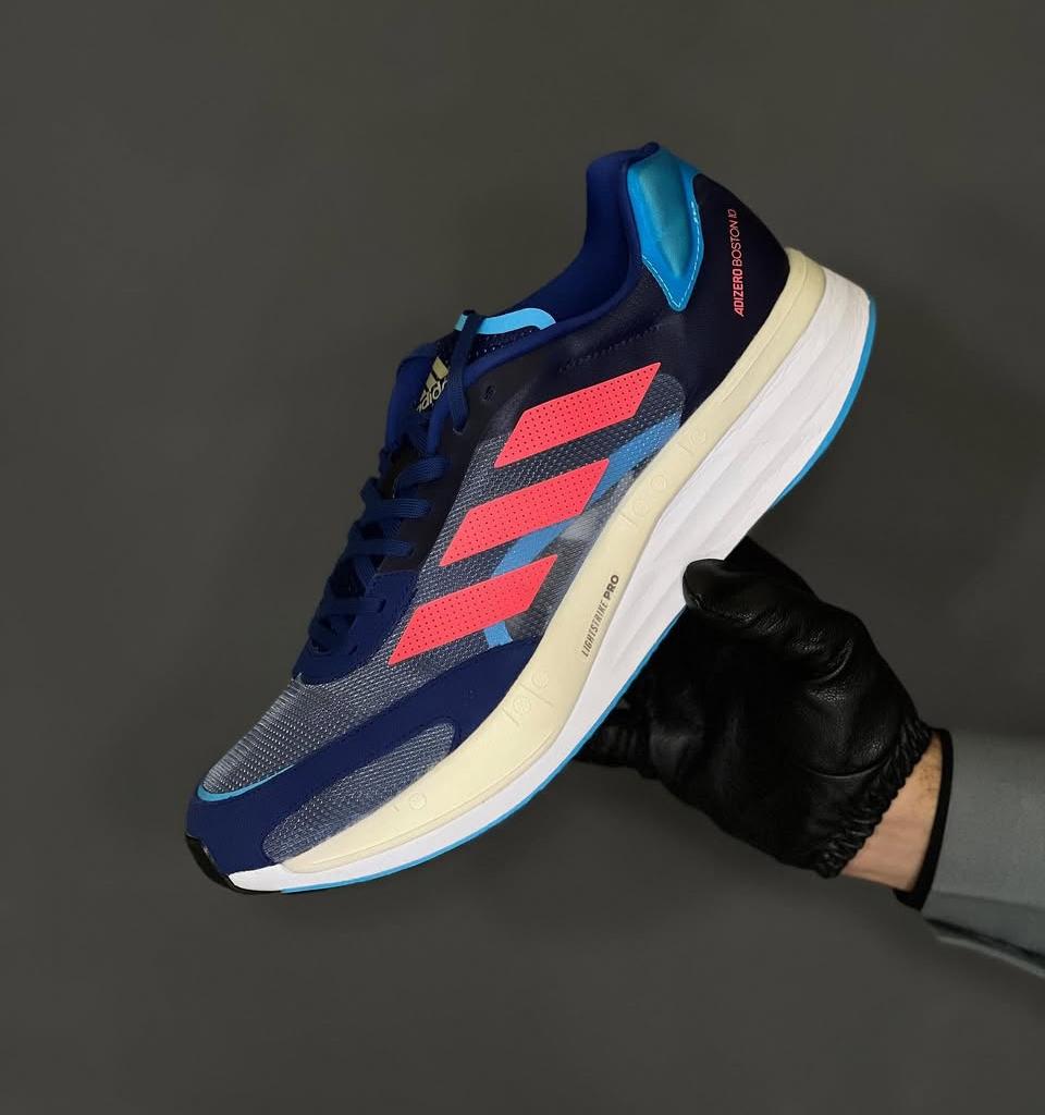 Adidas Adizero Boston 10 2021 Model Lightweight Branded Running Shoes